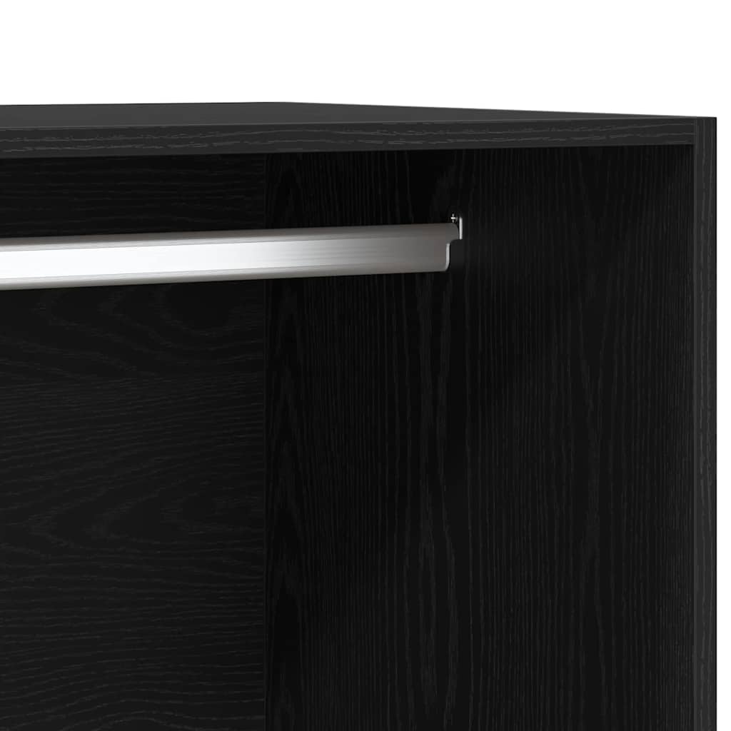 Kleiderschrank Schwarze Eiche 100 x 50 x 200 cm Holzwerkstoff