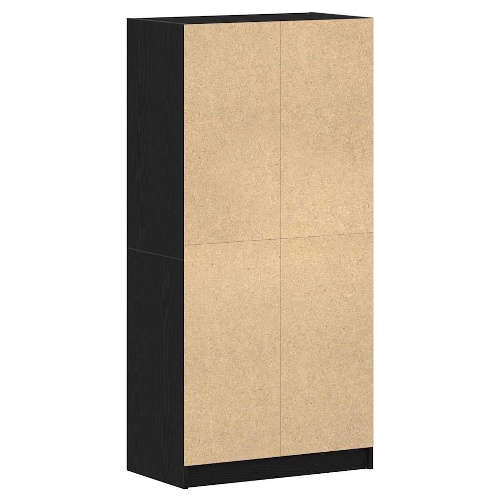Hochboard Schwarz 68 x 37 x 142 cm Holzwerkstoff