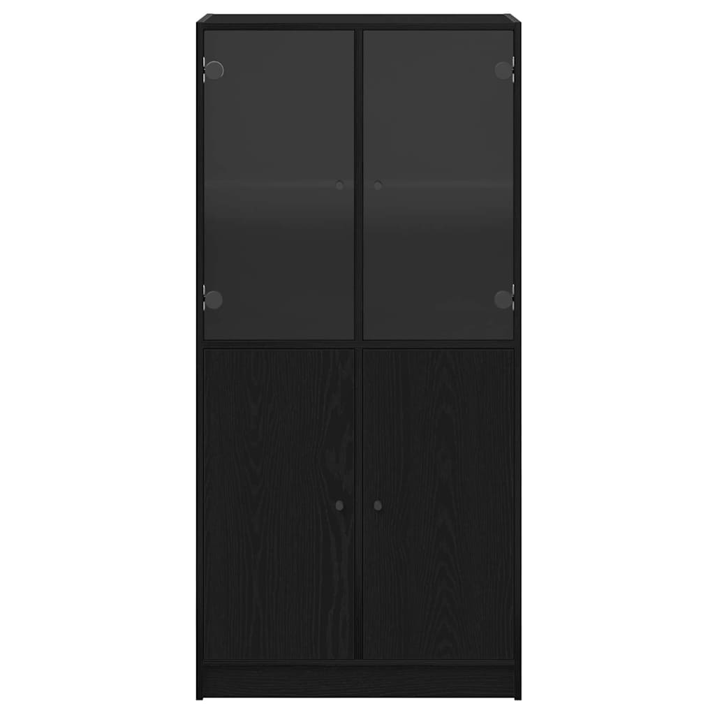 Hochboard Schwarz 68 x 37 x 142 cm Holzwerkstoff