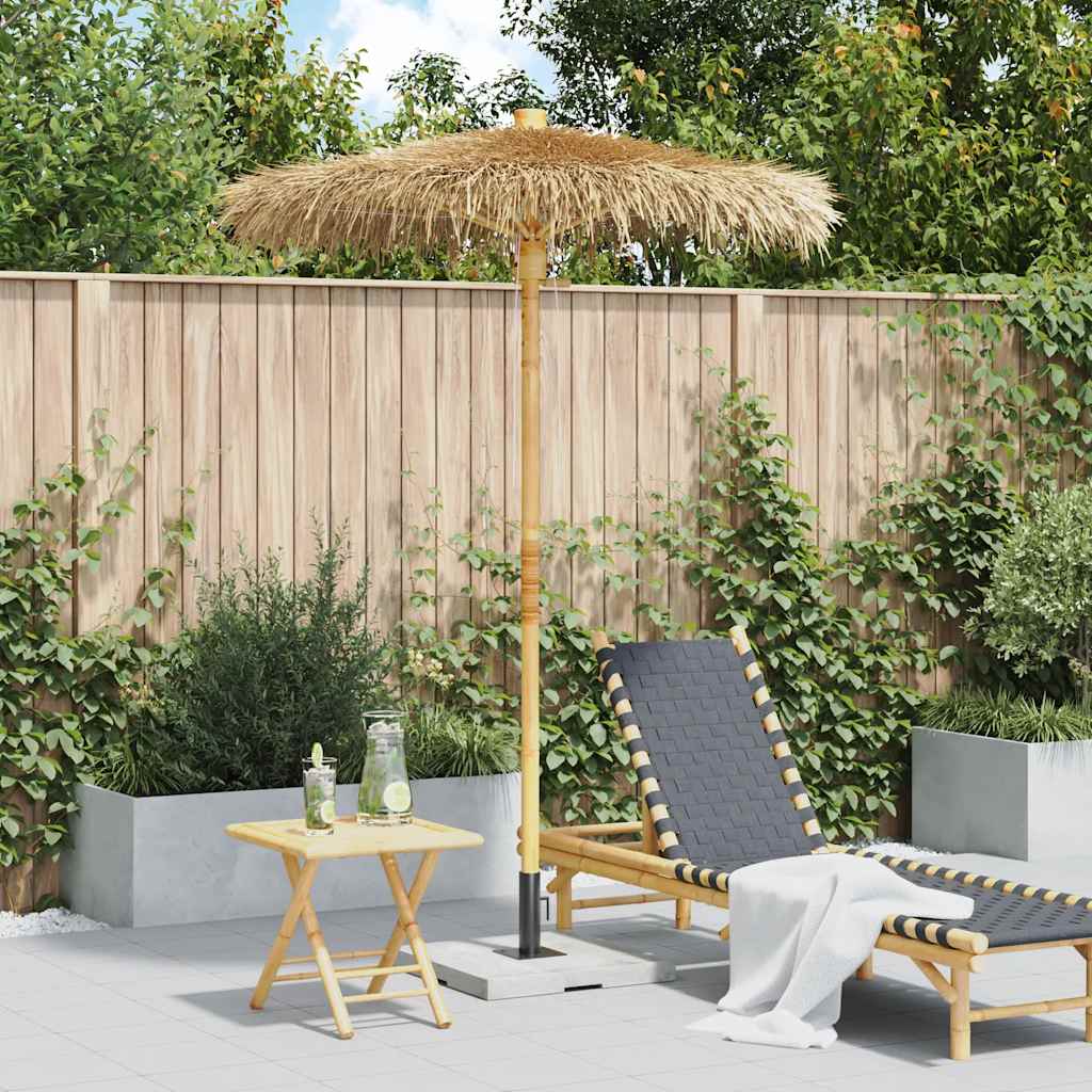 Tiki-Schirm mit Bananenblatt-Dach 150 cm Bambus