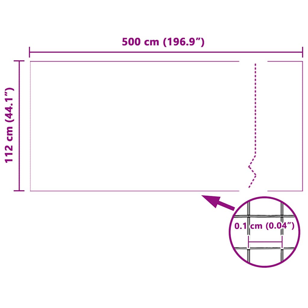 Insektenschutzgitter Weiß 112 x 500 cm Stahl