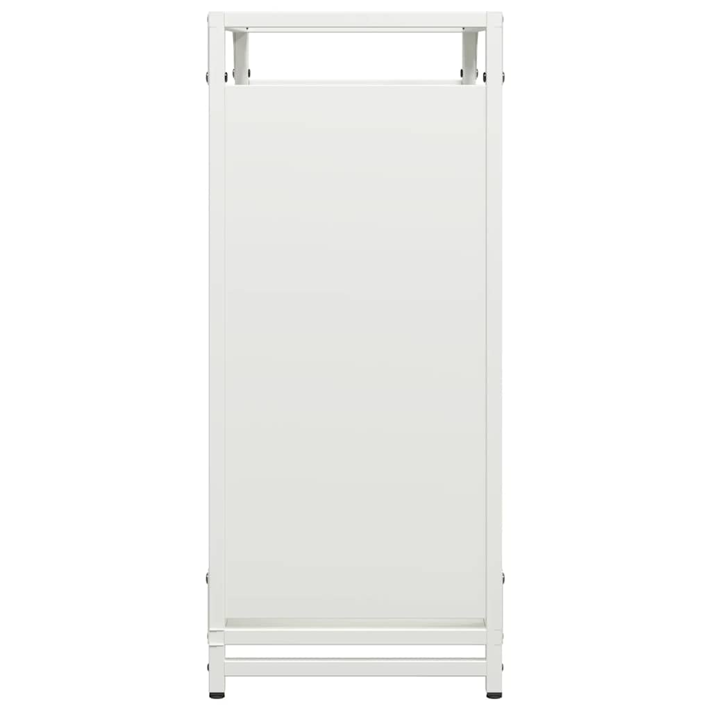 Brennholzregal Weiß 60x28x65 cm Kaltgewalzter Stahl