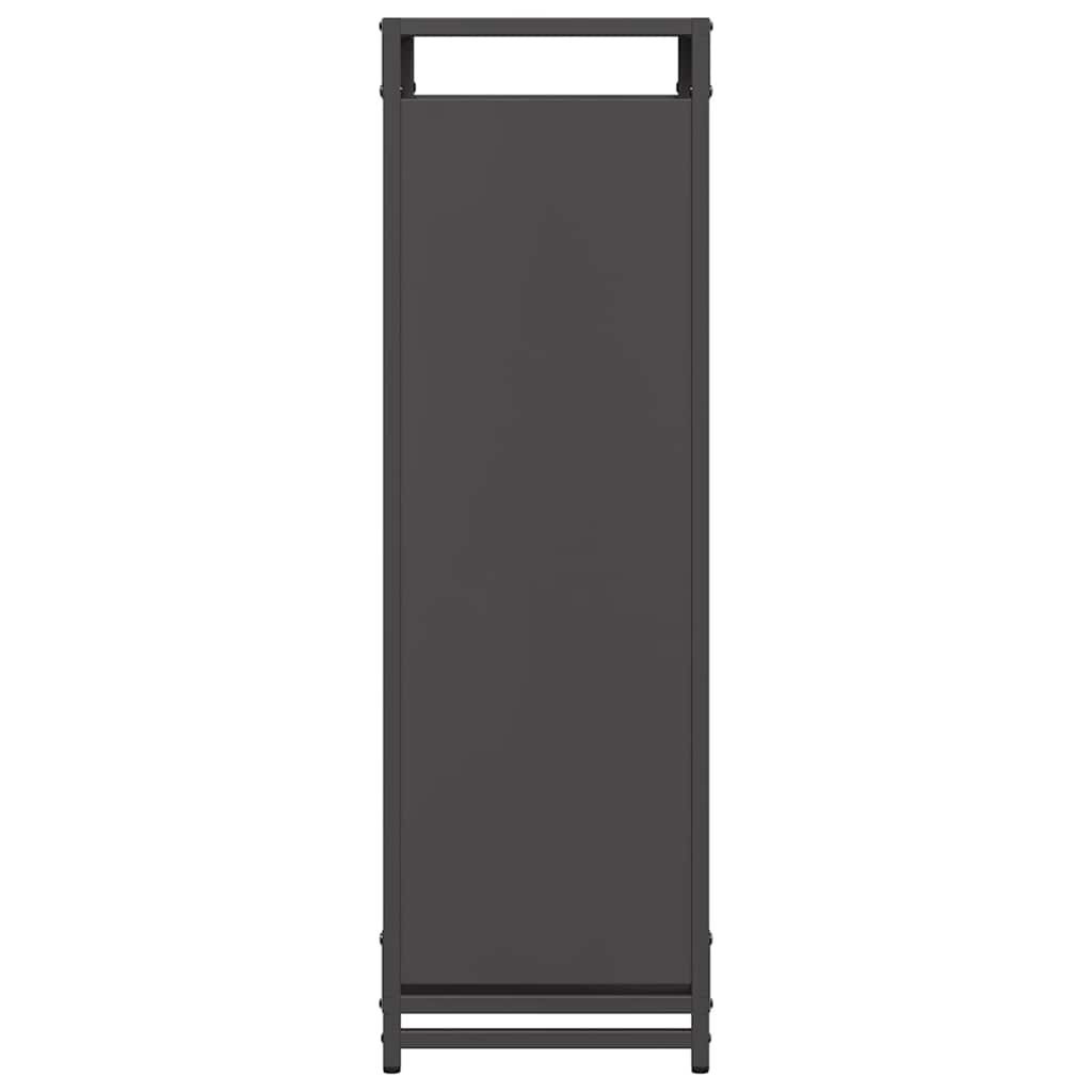 Brennholzregal Schwarz 90x28x90 cm Kaltgewalzter Stahl