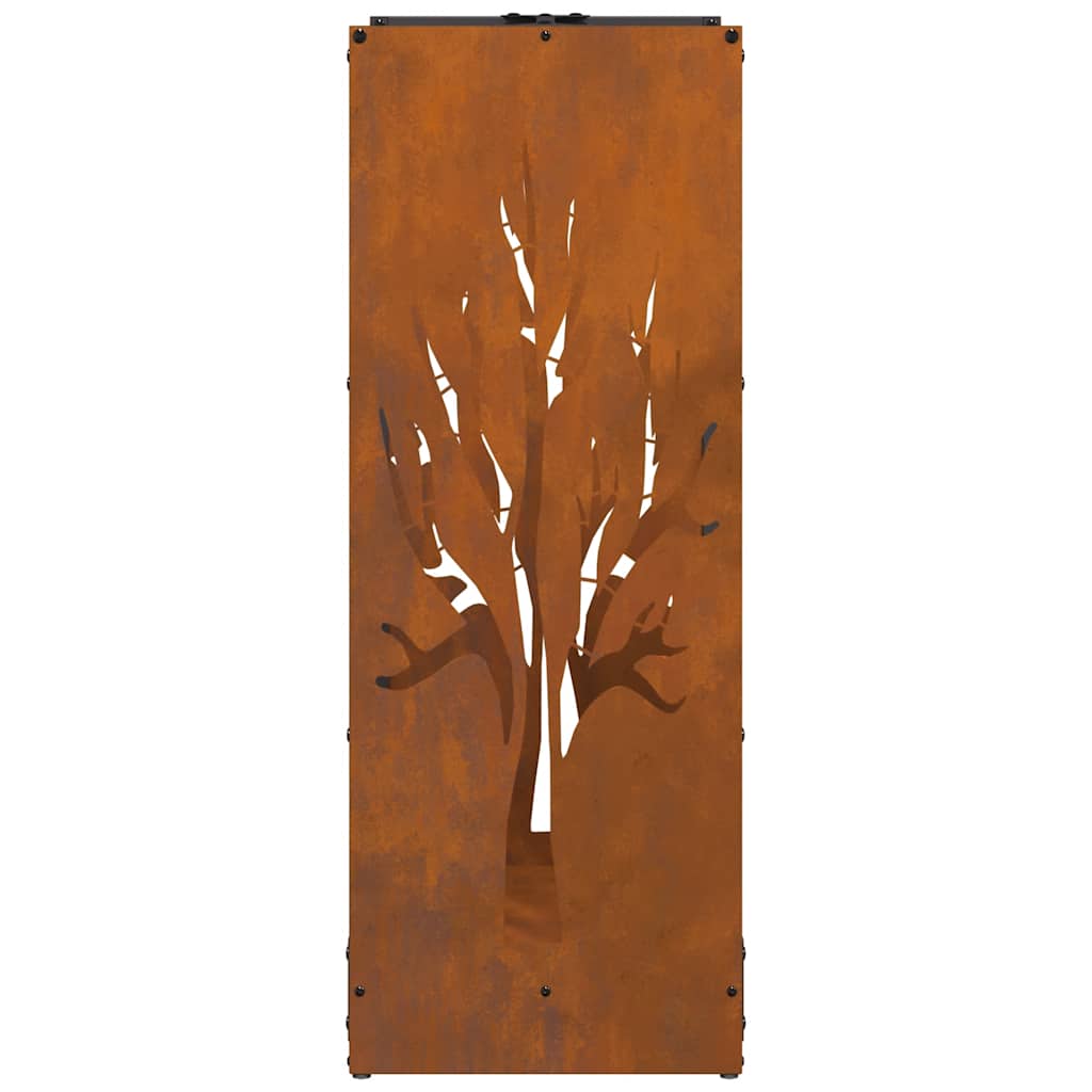 Brennholzregal 40x30x80 cm Wetterfester Stahl