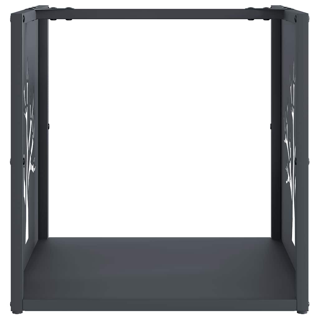 Brennholzregal Anthrazit 40x40x40 cm Kaltgewalzter Stahl