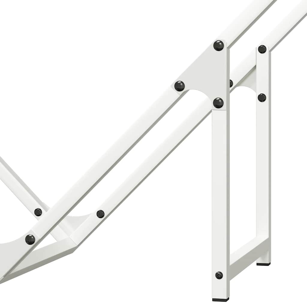 Brennholzregal Weiß 80x25x80 cm Kaltgewalzter Stahl