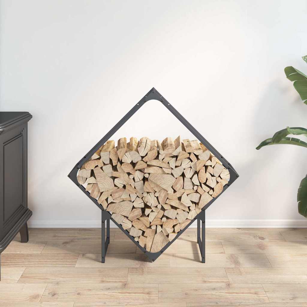 Brennholzregal Anthrazit 80x25x80 cm Kaltgewalzter Stahl
