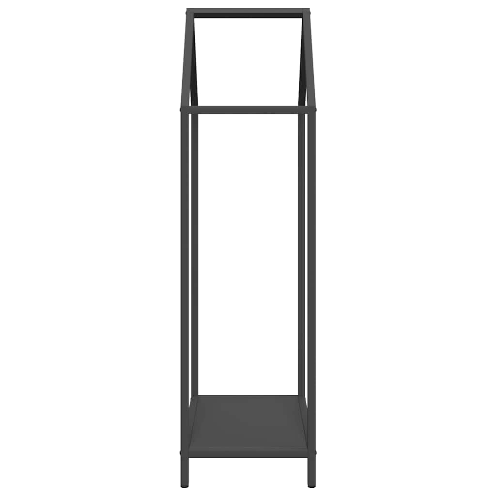 Brennholzregal Schwarz 40x25x90 cm Kaltgewalzter Stahl