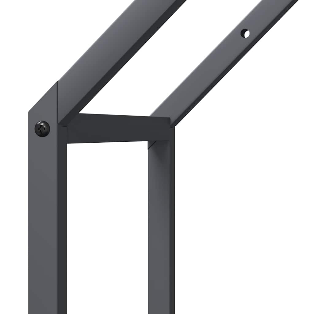 Brennholzregal Anthrazit 40x25x90 cm Kaltgewalzter Stahl
