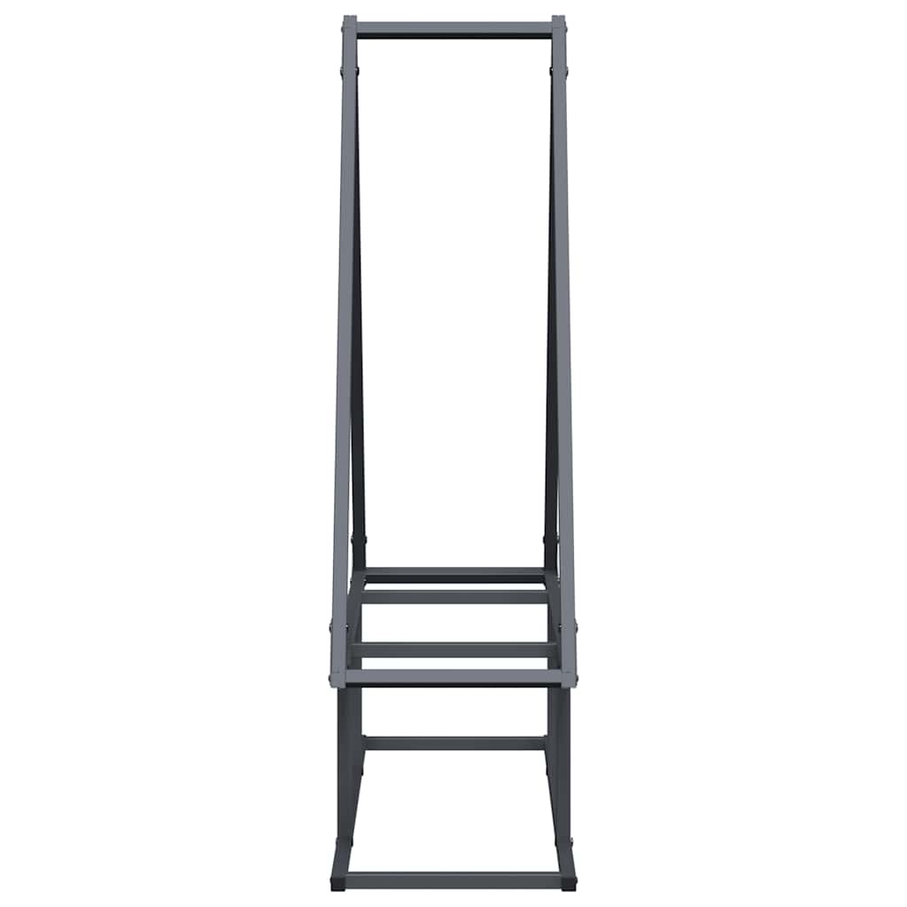 Brennholzregal Anthrazit 80x25x90 cm Kaltgewalzter Stahl