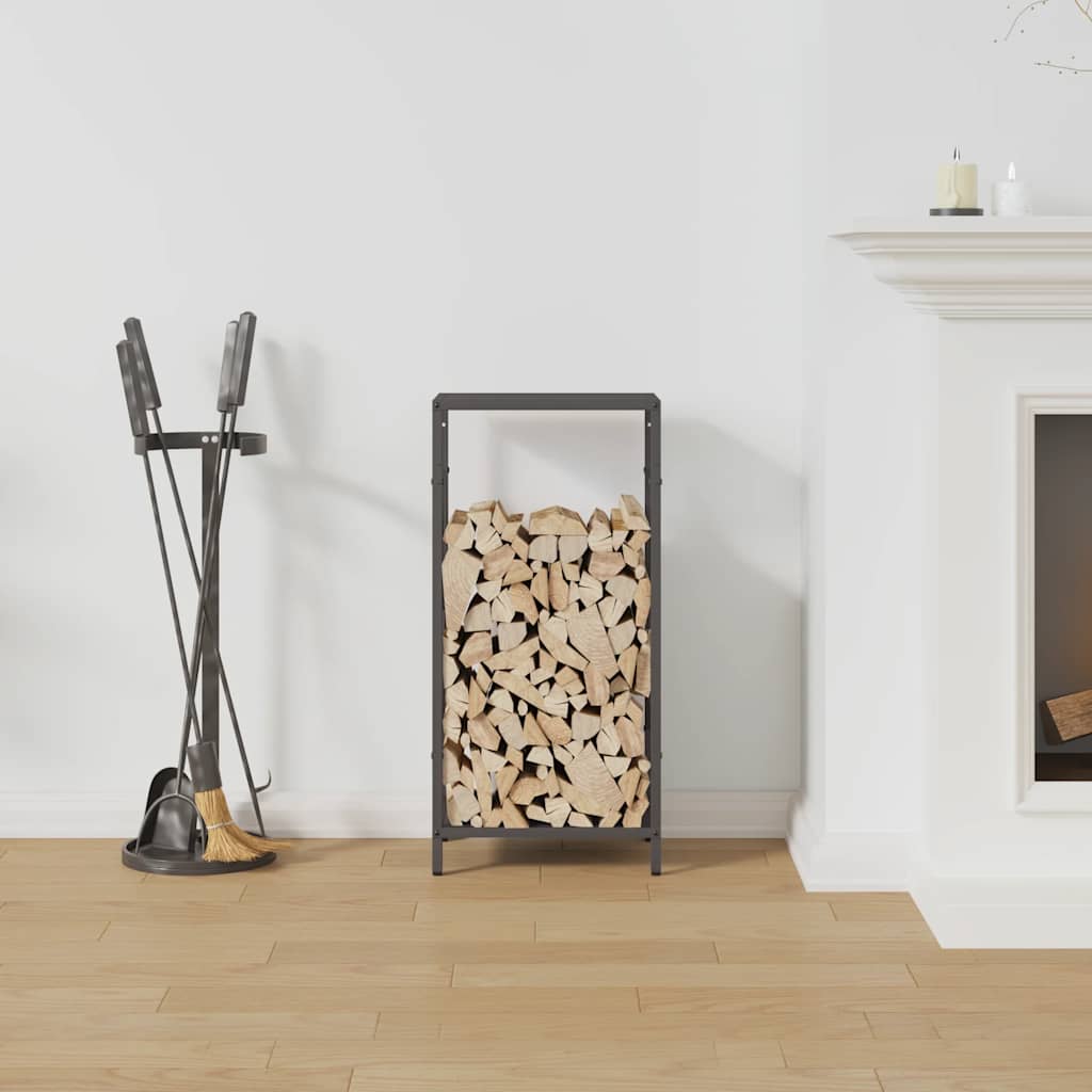 Firewood Rack Black 34x25x70 cm Cold-rolled steel