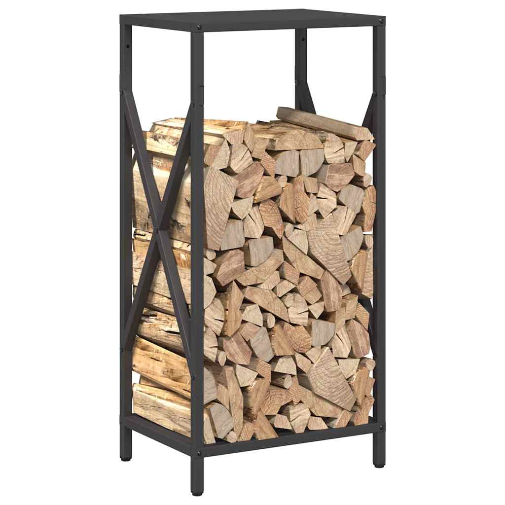 Firewood Rack Black 34x25x70 cm Cold-rolled steel