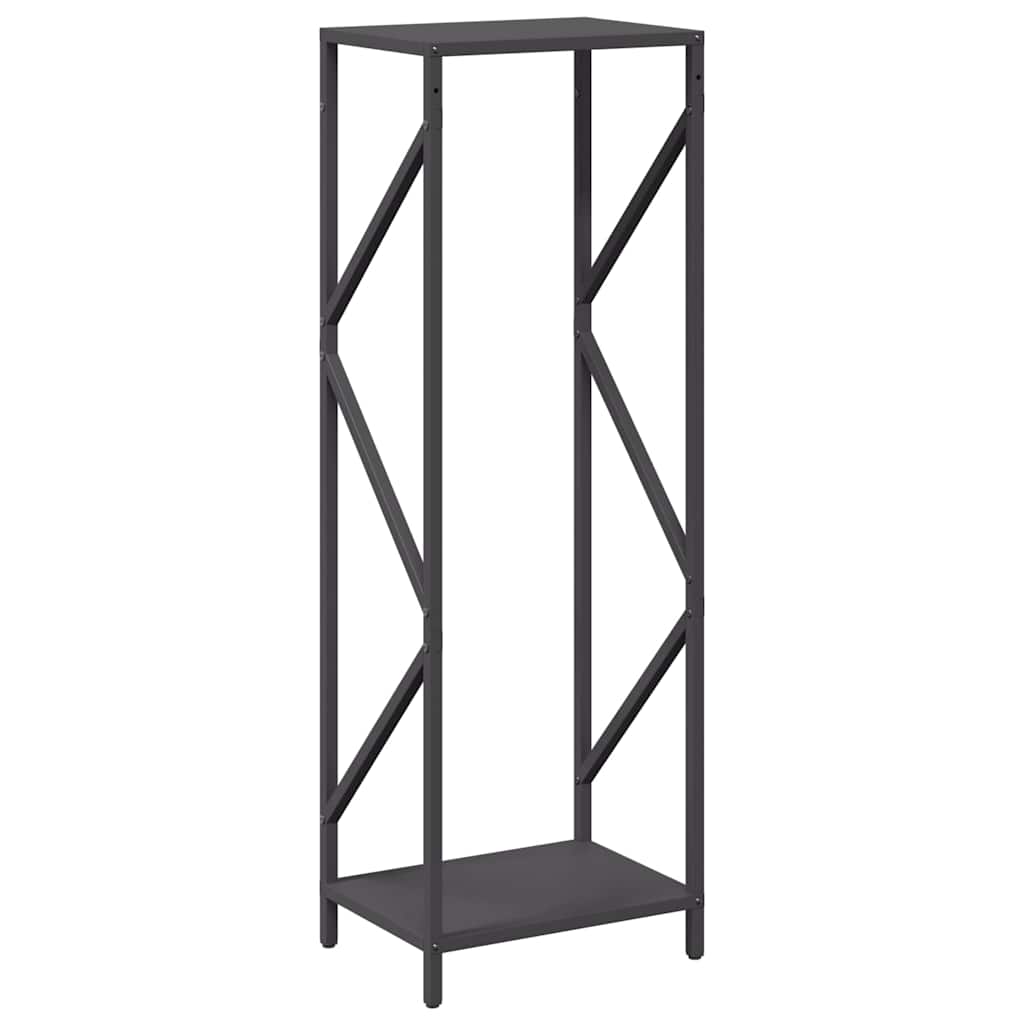 Brennholzregal Schwarz 34x25x100 cm Kaltgewalzter Stahl