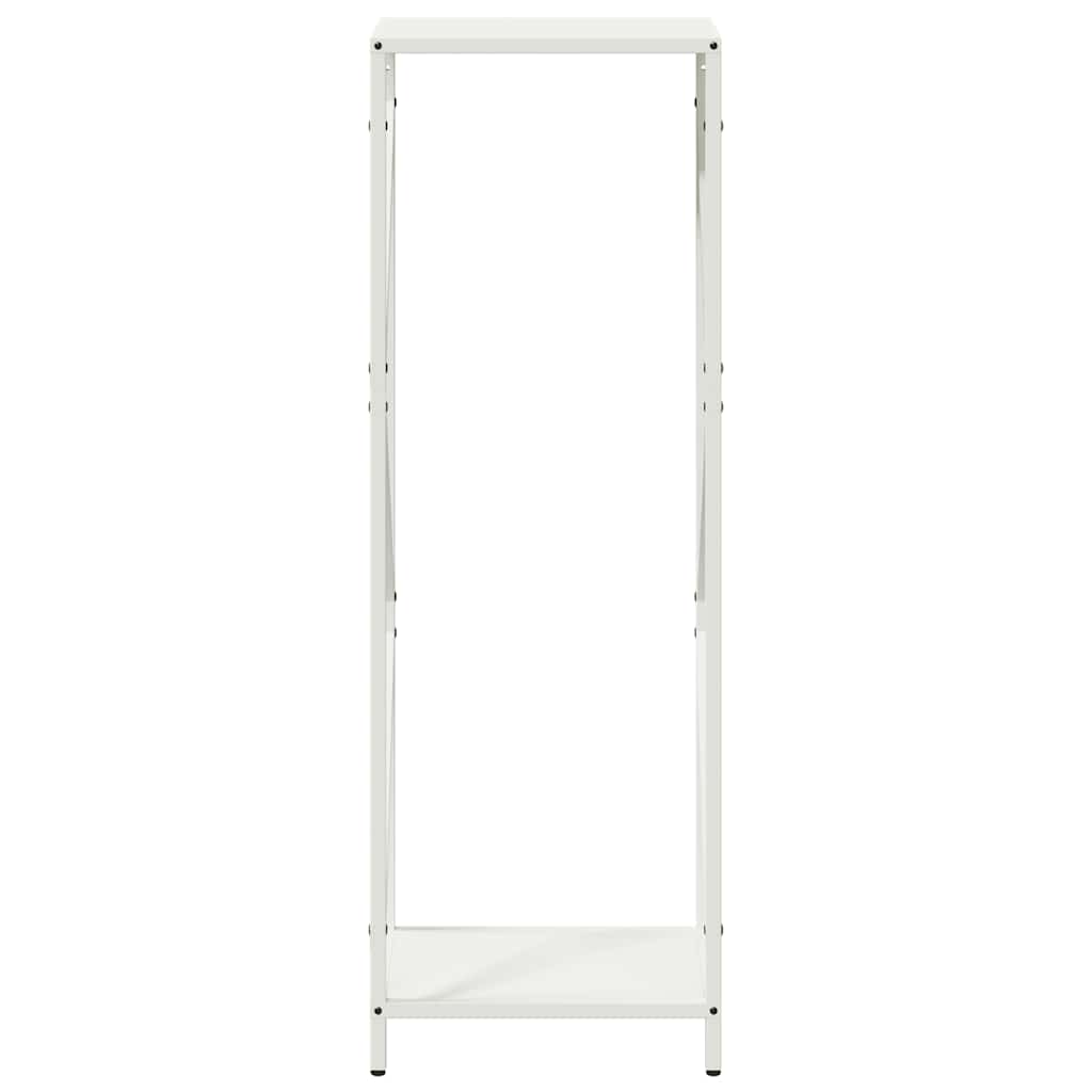 Brennholzregal Weiß 34x25x100 cm Kaltgewalzter Stahl