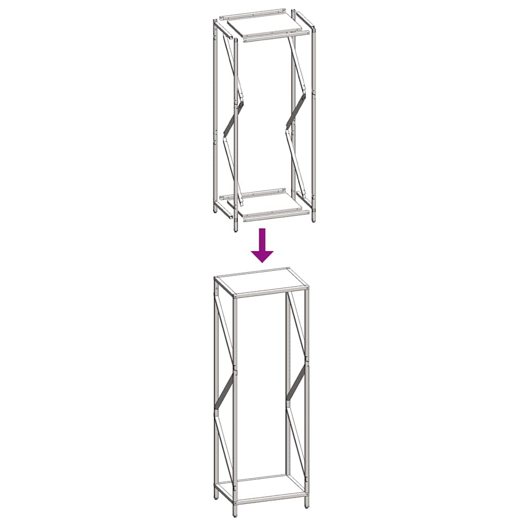 Firewood Rack Anthracite 34x25x100 cm Cold-rolled Steel