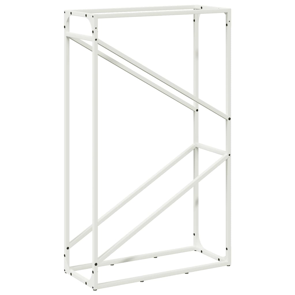 Brennholzregal Weiß 60x25x100 cm Kaltgewalzter Stahl