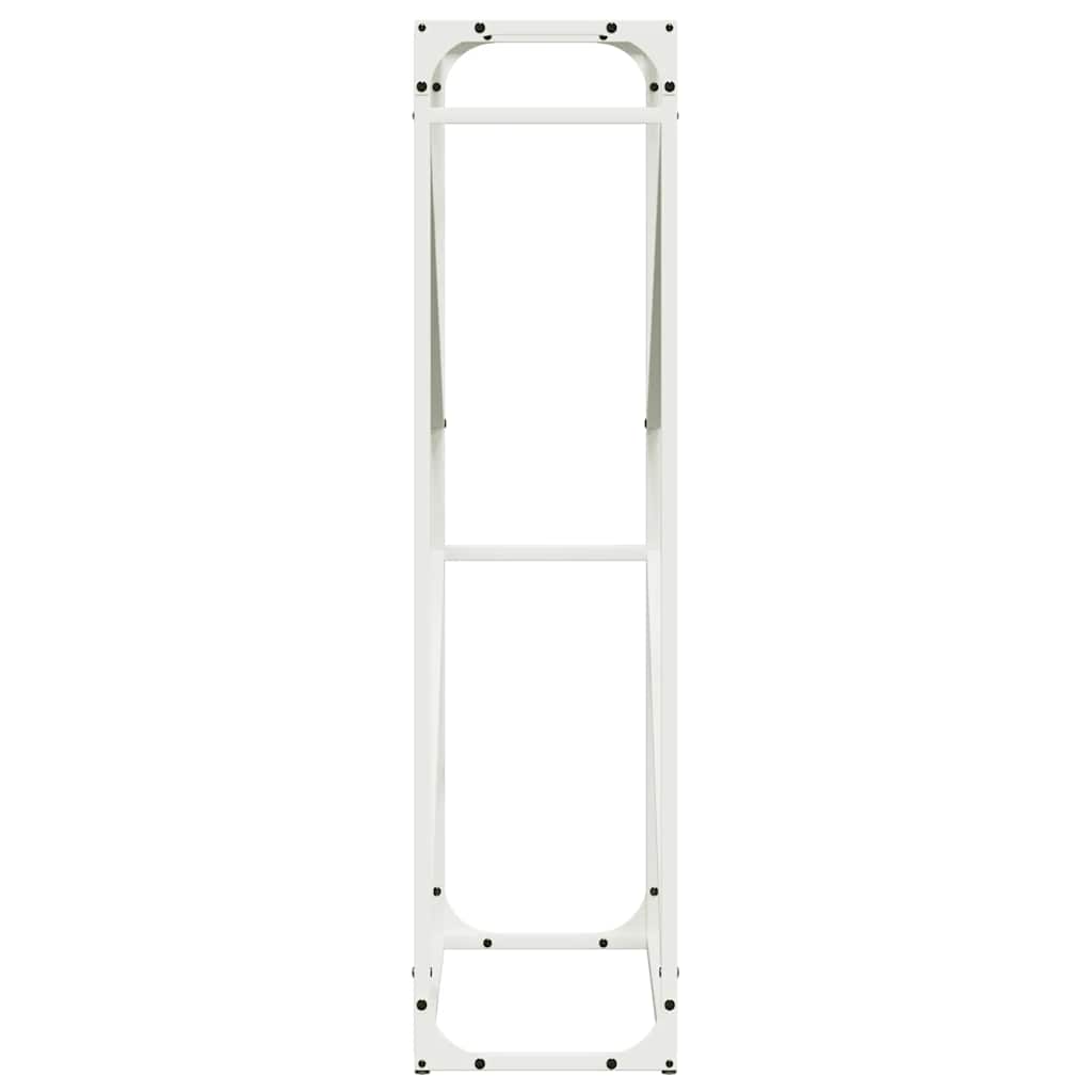 Brennholzregal Weiß 60x25x100 cm Kaltgewalzter Stahl