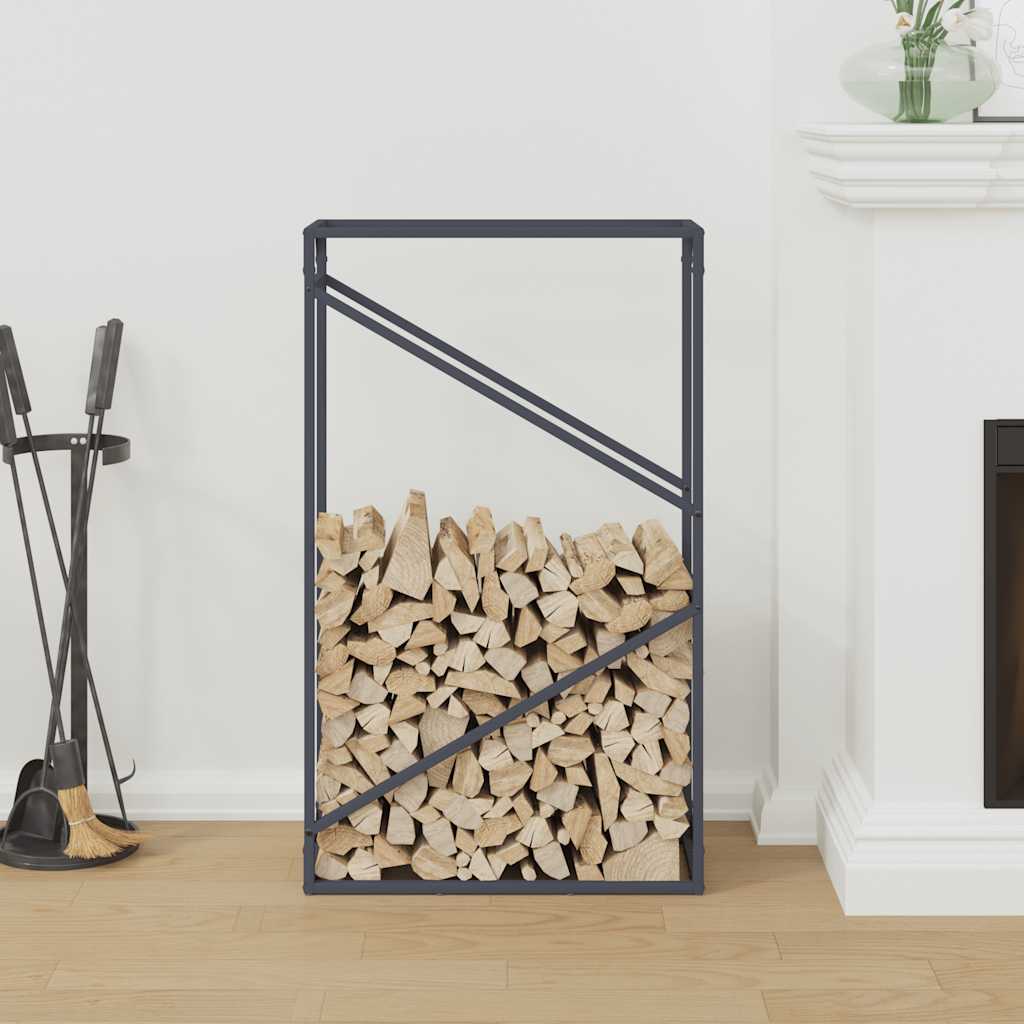Brennholzregal Anthrazit 60x25x100 cm Kaltgewalzter Stahl