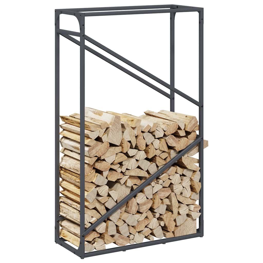 Brennholzregal Anthrazit 60x25x100 cm Kaltgewalzter Stahl