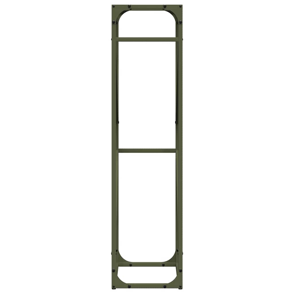 Firewood Rack Olive Green 40x25x100 cm Cold-rolled Steel
