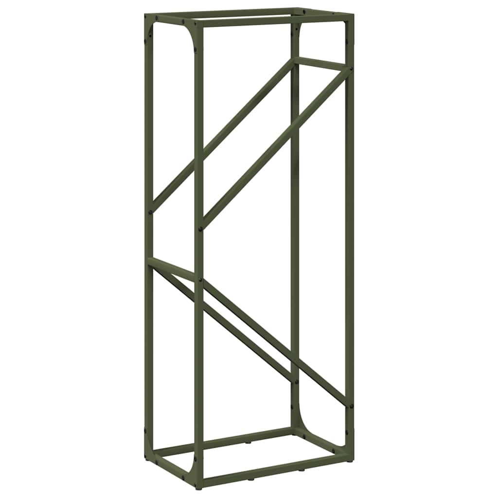 Firewood Rack Olive Green 40x25x100 cm Cold-rolled Steel