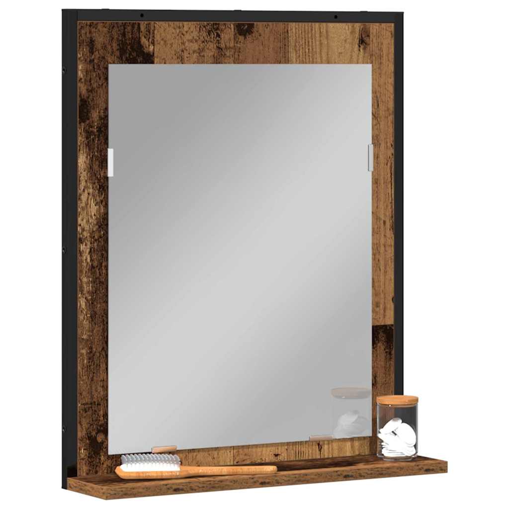 Badezimmer Spiegel Altholz 50 x 12 x 60 cm Holzwerkstoff