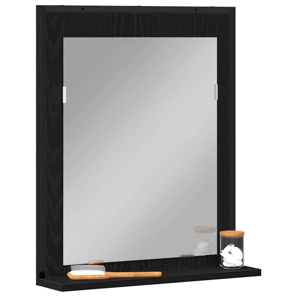 Badezimmer Spiegel Schwarze Eiche 50 x 12 x 60 cm Holzwerkstoff