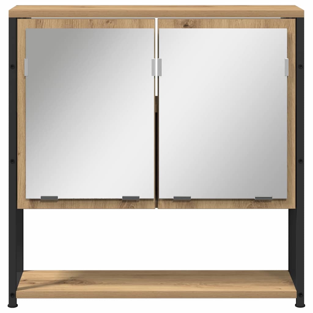 Badezimmerspiegelschrank Eiche handwerklich 60 x 16 x 60 cm