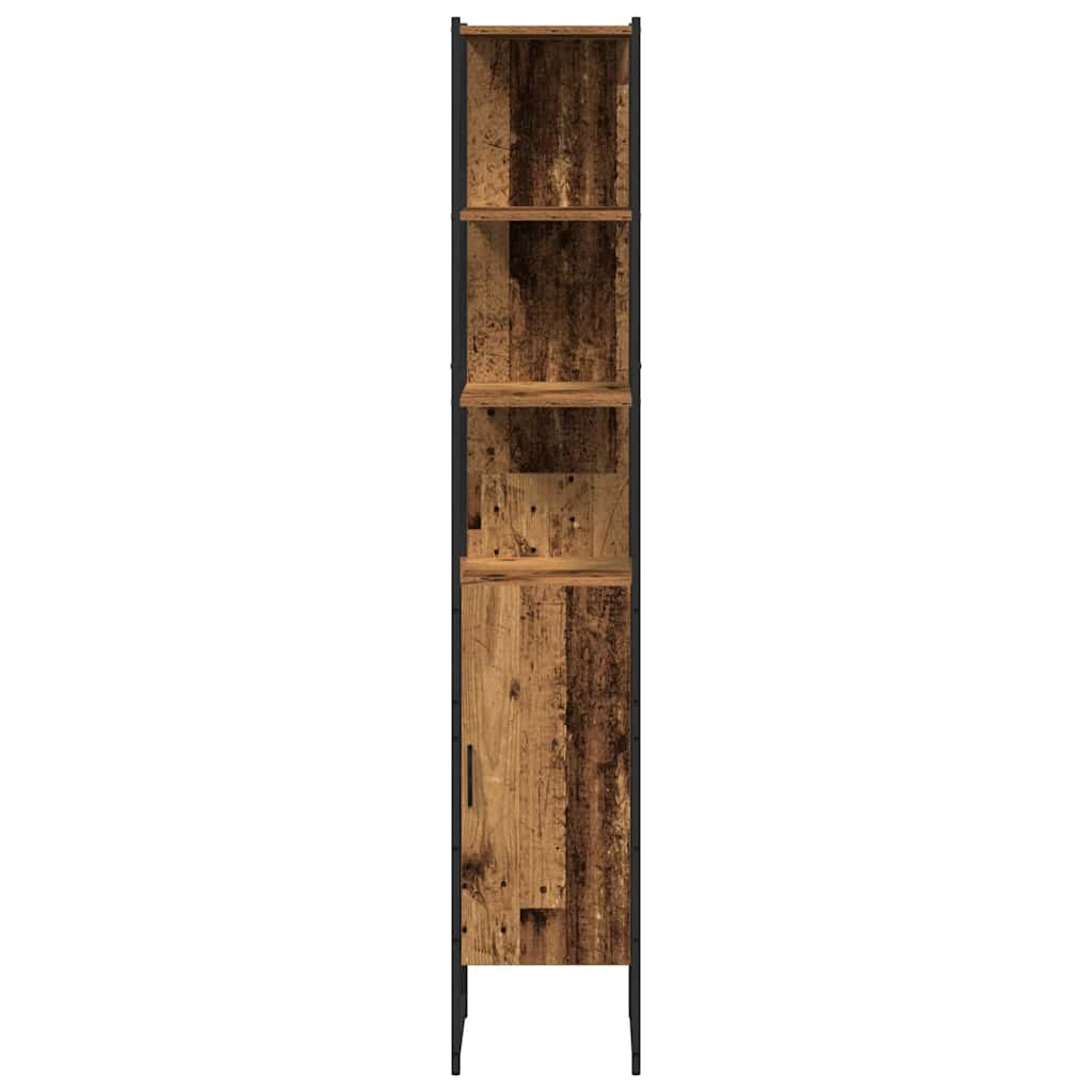 Badezimmer Schrank Altholz 33 x 33 x 185.5 cm Holzwerkstoff