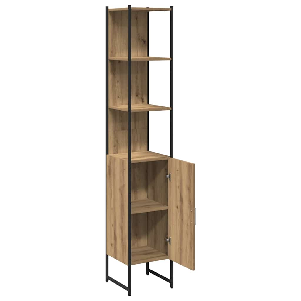 Badezimmer Schrank Eiche handwerklich 33 x 33 x 185.5 cm