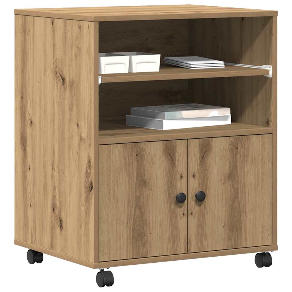 Druckerständer Eiche handwerklich 60 x 48 x 74 cm Holzwerkstoff