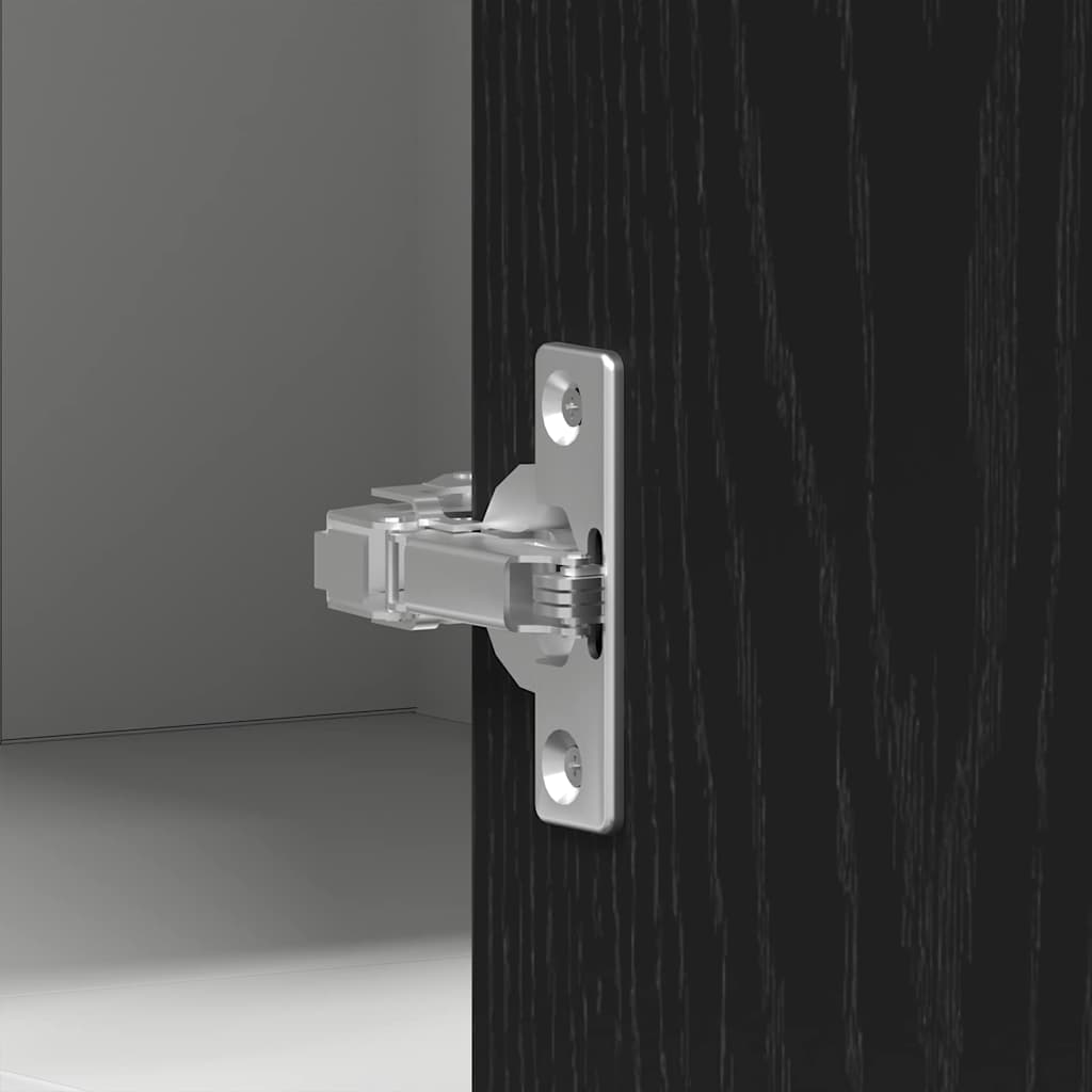 Hängender Eckschrank mit Regal Schwarze Eiche 57 x 57 x 60 cm