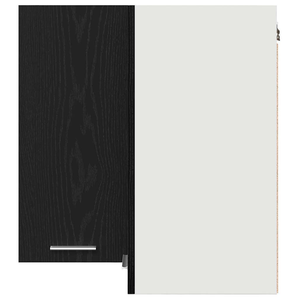Hängender Eckschrank mit Regal Schwarze Eiche 57 x 57 x 60 cm