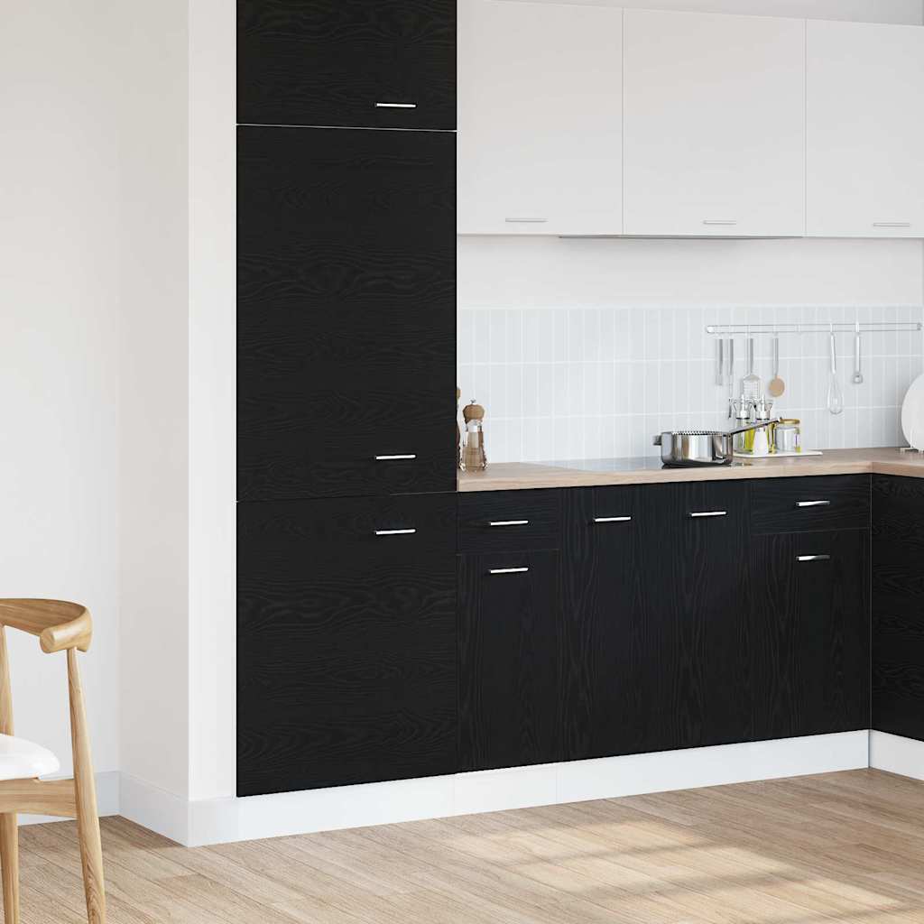 Schubladenunterschrank mit Tür Schwarze Eiche 30 x 46 x 81.5 cm