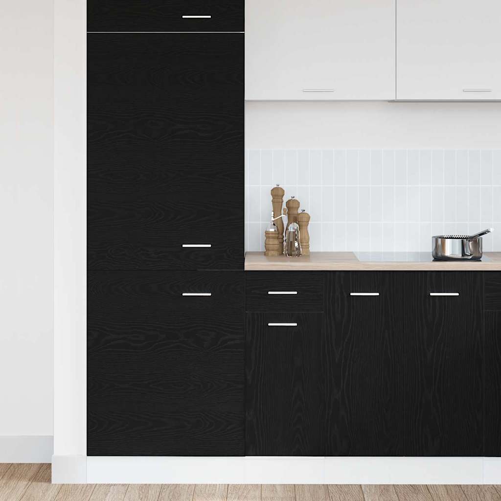 Schubladenunterschrank mit Tür Schwarze Eiche 30 x 46 x 81.5 cm