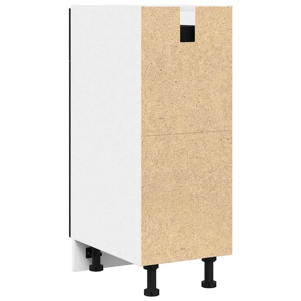Schubladenunterschrank mit Tür Schwarze Eiche 30 x 46 x 81.5 cm