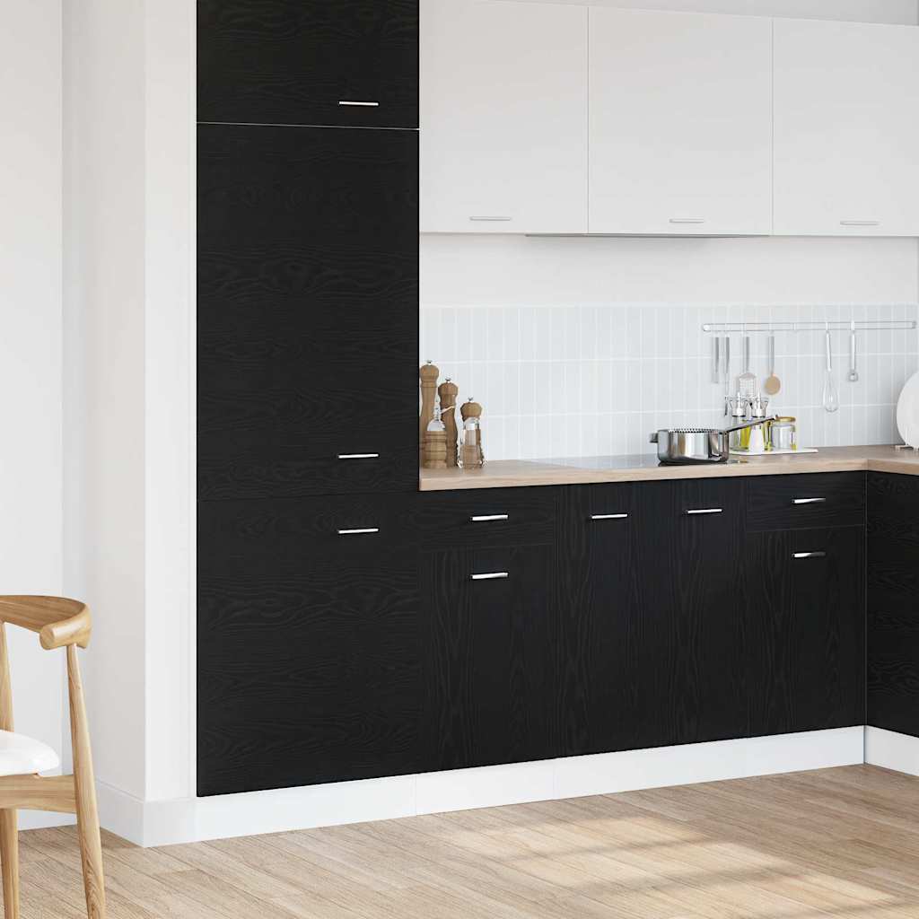Schubladenunterschrank mit Tür Schwarze Eiche 40 x 46 x 81.5 cm