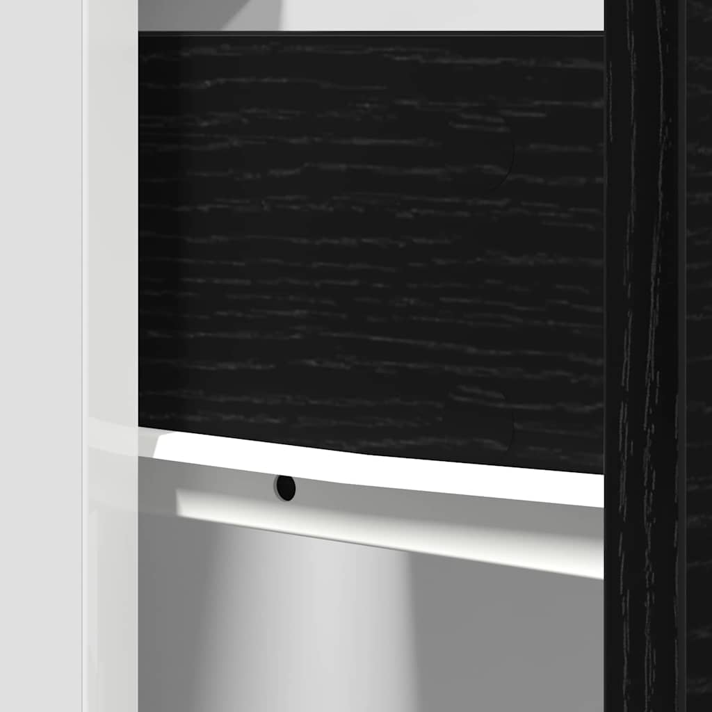 Schubladenschrank mit Regal Schwarze Eiche 50 x 46 x 81.5 cm