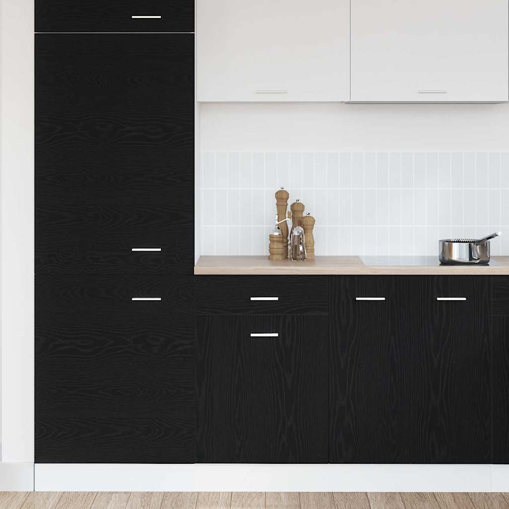 Schubladenschrank mit Regal Schwarze Eiche 50 x 46 x 81.5 cm