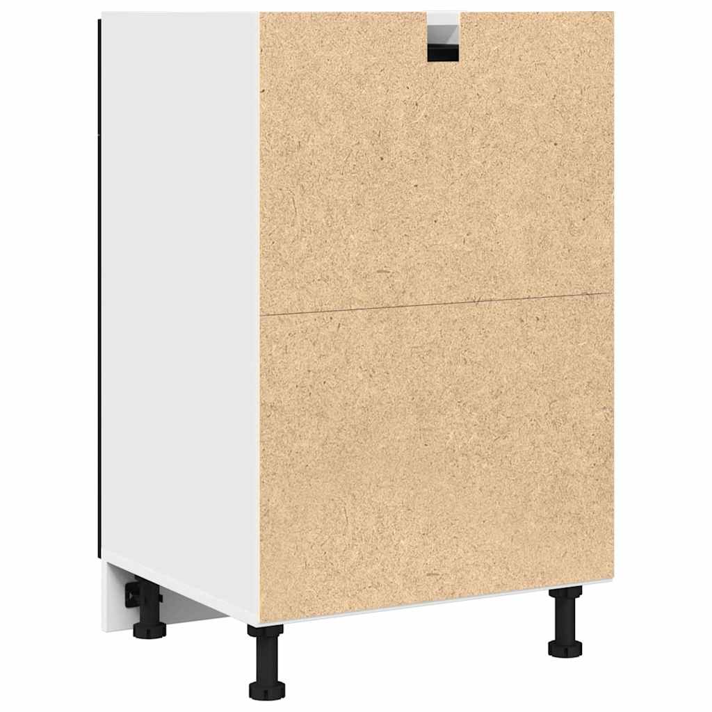 Schubladenschrank mit Regal Schwarze Eiche 50 x 46 x 81.5 cm