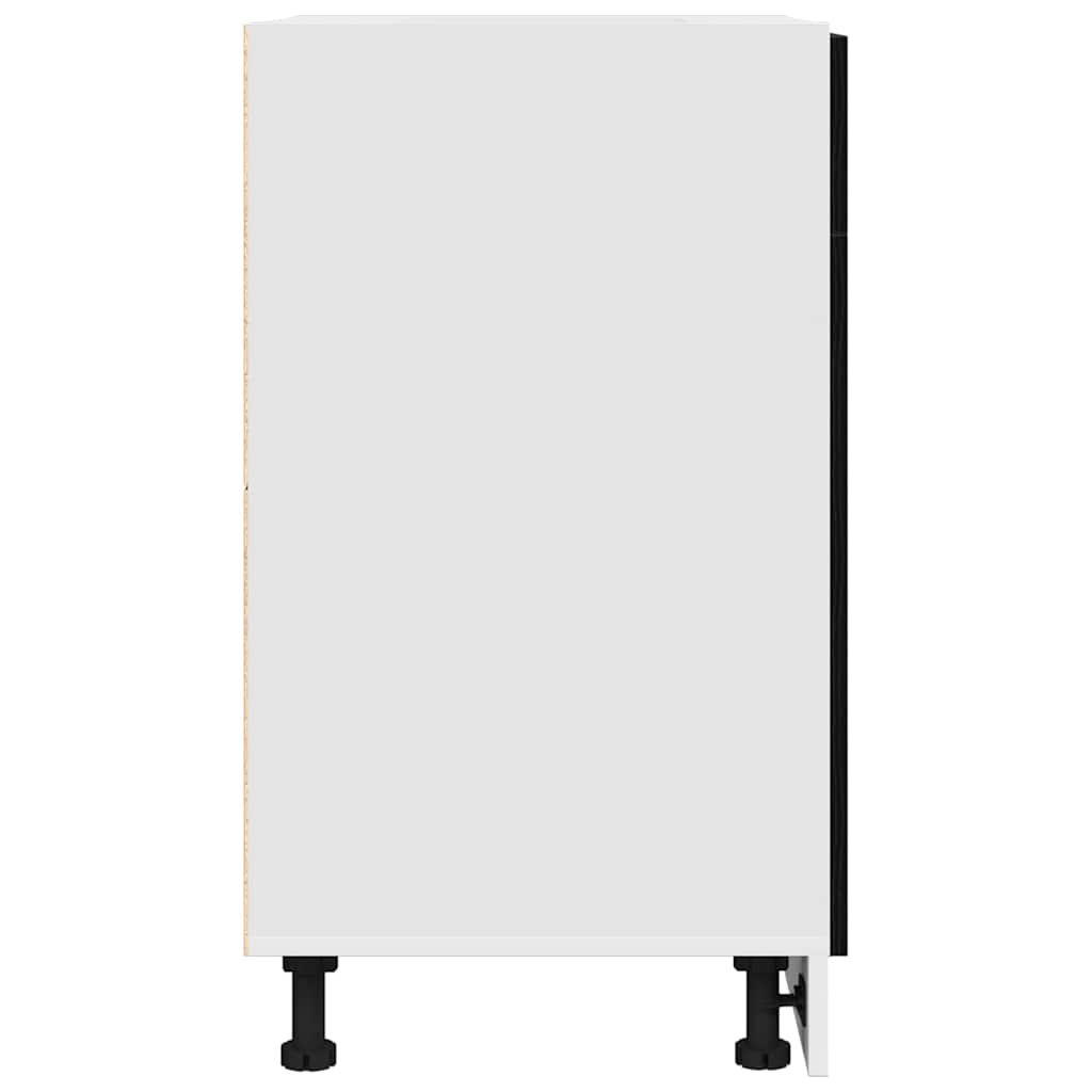 Schubladenschrank mit Regal Schwarze Eiche 50 x 46 x 81.5 cm