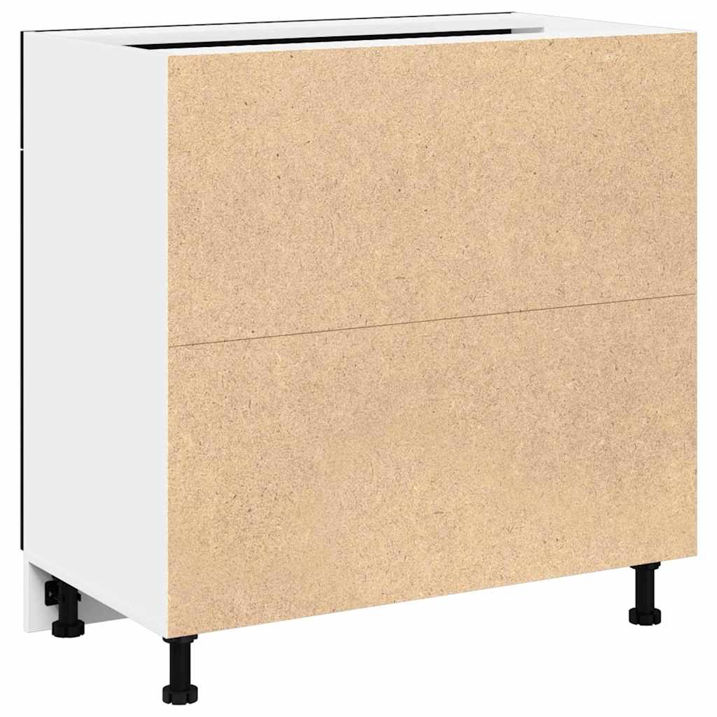 Schrank mit Schublade mit Tür Schwarze Eiche 80 x 46 x 81.5 cm