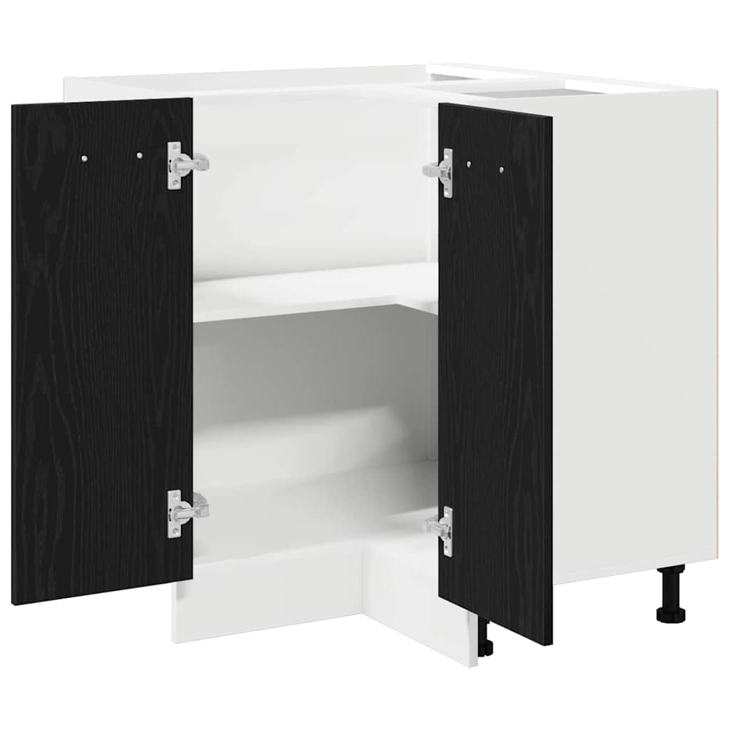 Eckunterbau-Schränkchen Schwarze Eiche 75,5 x 75,5 x 81,5 cm