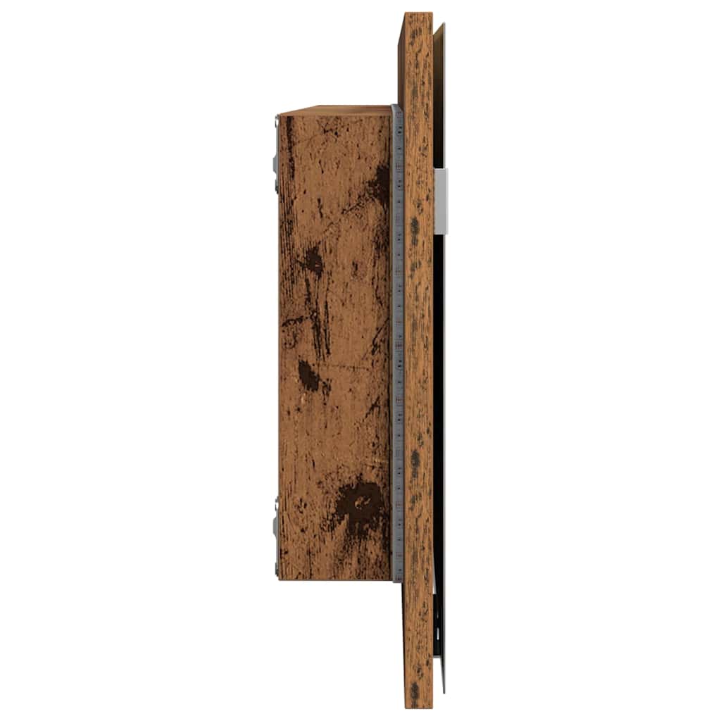 Badezimmer Spiegel Altholz 80 x 8,5 x 37 cm Holzwerkstoff