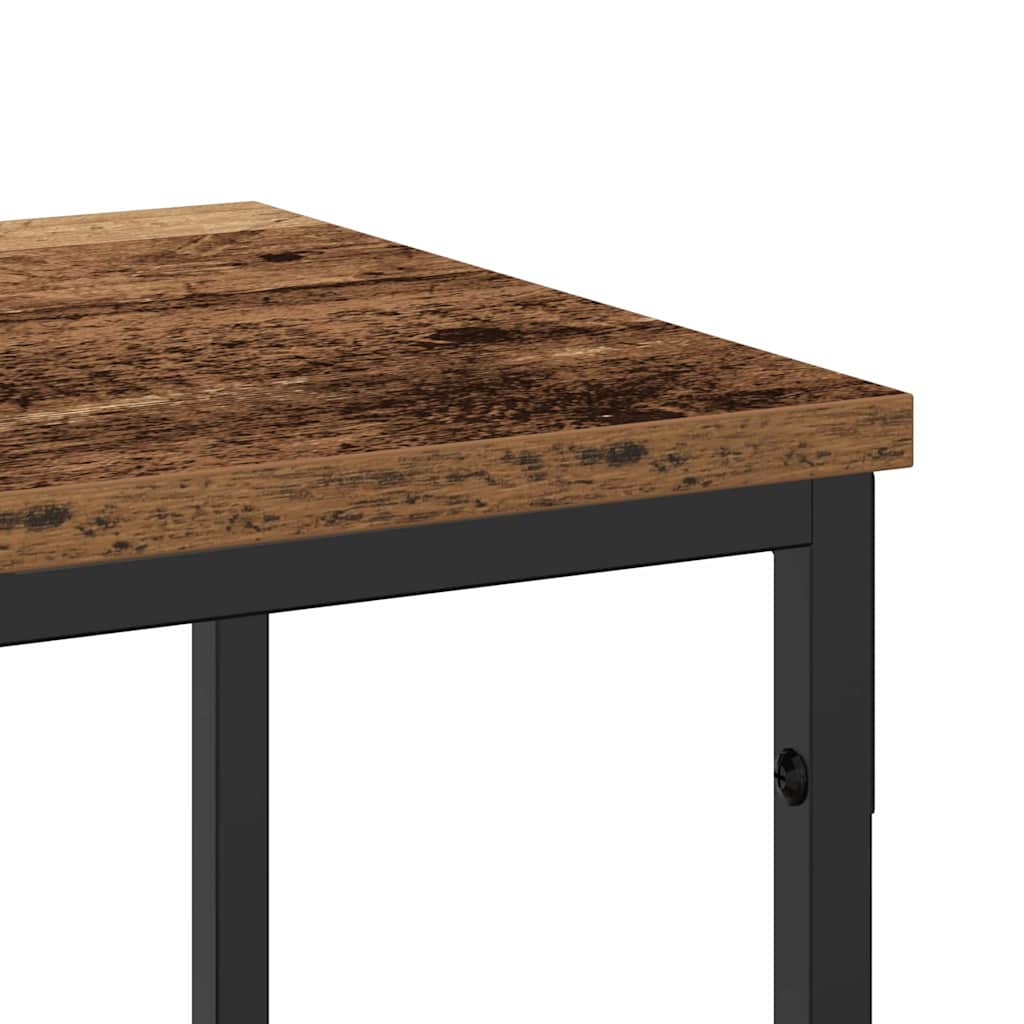 Konsolentisch Altholz 200 x 30 x 75 cm Schichtholz und Metall