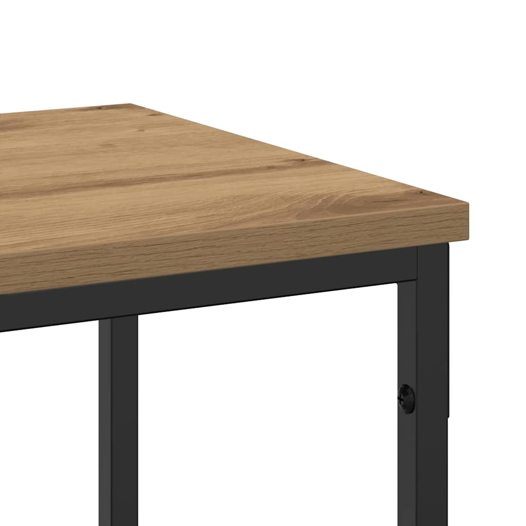 Konsolentisch mit Regal Eiche handwerklich 200 x 30 x 75 cm