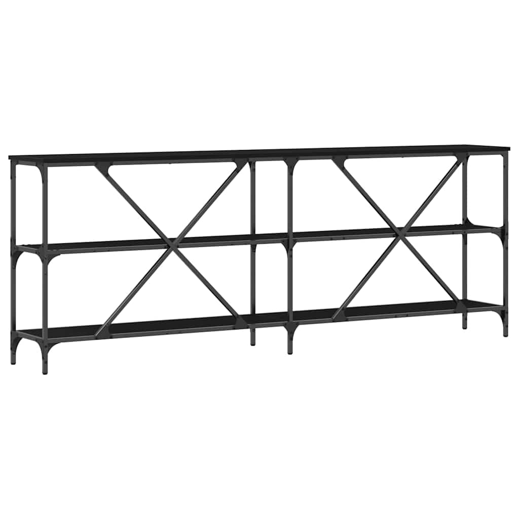 Konsolentisch mit Regal Schwarze Eiche 200 x 30 x 75 cm