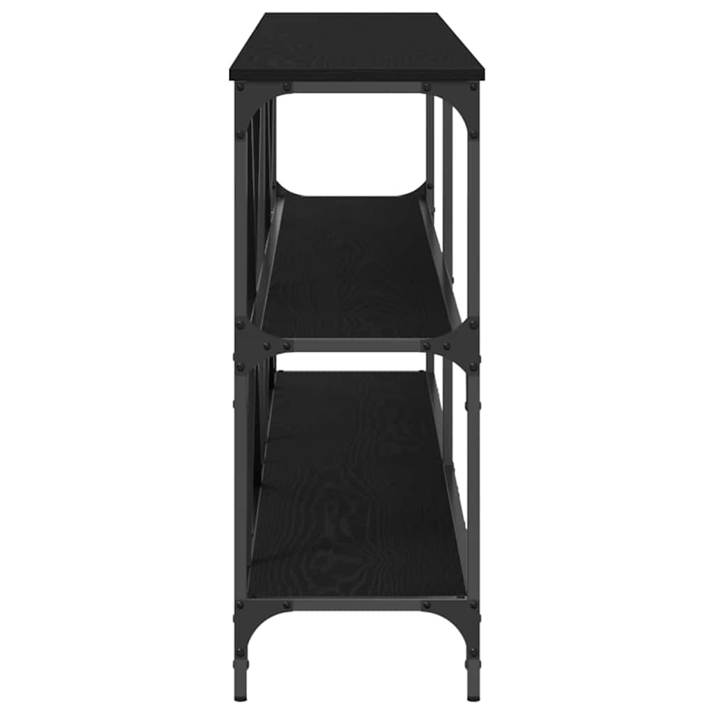 Konsolentisch mit Regal Schwarze Eiche 200 x 30 x 75 cm