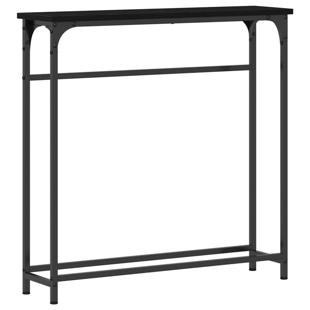 Konsolentisch mit Regal Schwarze Eiche 75 x 19,5 x 75 cm