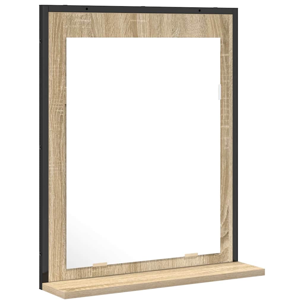 Badezimmer Spiegel Schwarz 50 x 12 x 60 cm Holzwerkstoff
